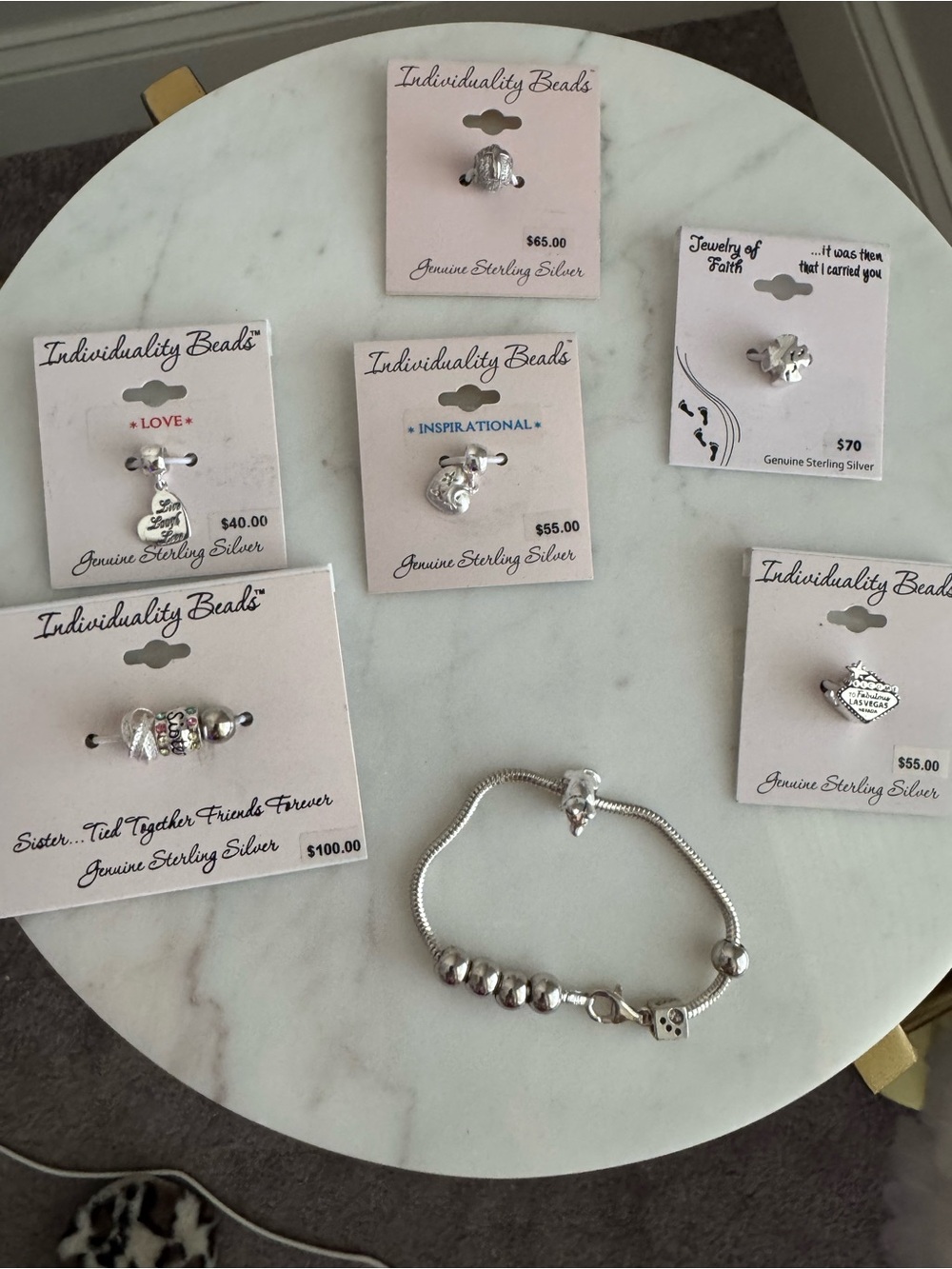 Individuality Sterling Silver 925 Charms And Herringbone Bracelet